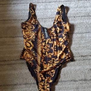 BOOHOO Plus Chain Print Swimsuit